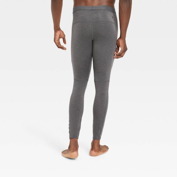Men's Cold Weather Athletic Tights (Grey) - Picture 3 of 3